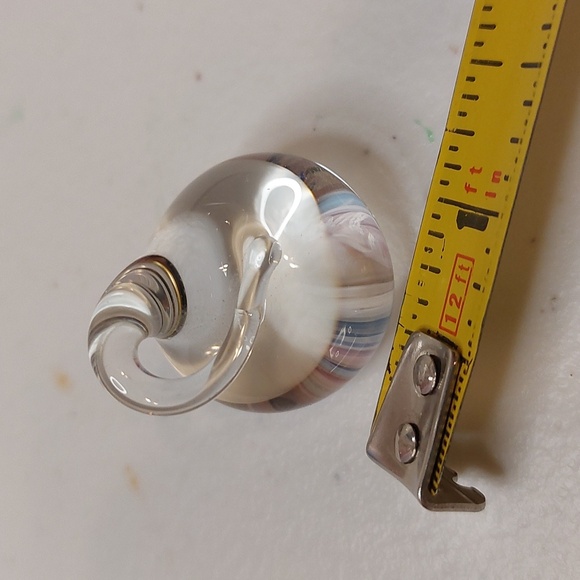 Signed Hulet Clear Glass Hershey Kiss Candy Figurine Accent - Picture 4 of 6